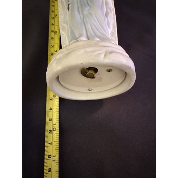 VTG Praying Madonna Virgin Mary Rosary Figurine Music Box  Bisque Porcelain - Picture 8 of 9